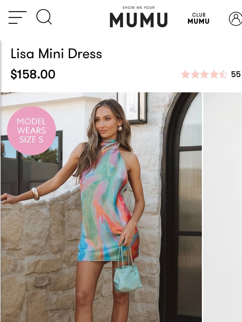 Show Me Your Mumu Lisa Mini Dress (NWOT)